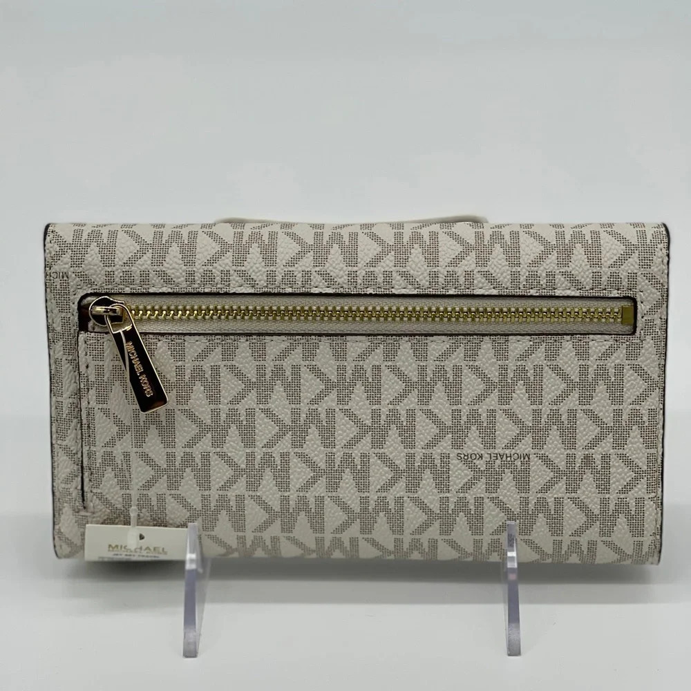 Michael Kors JST LG Trifold Vanilla Wallet - Picture 4 of 9